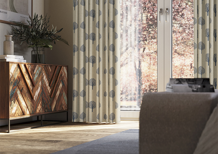 Emily Bond Yew Tree, Navy - Made to Measure Curtains - Image 5